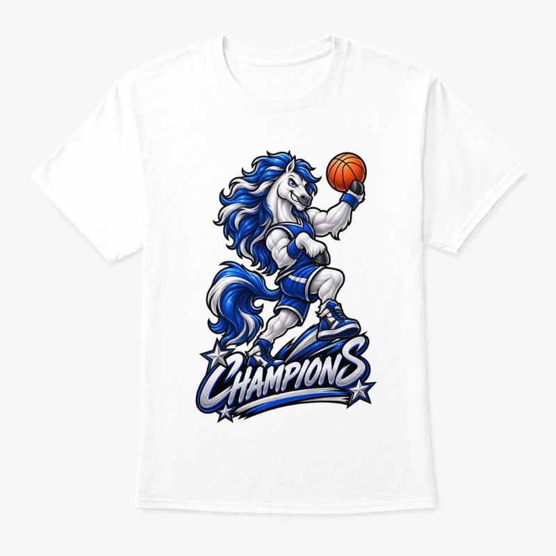 Powerful Horse Basketball Mascot 