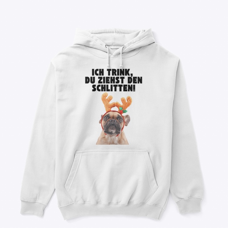 Hoodie "du ziehst den Schlitten"