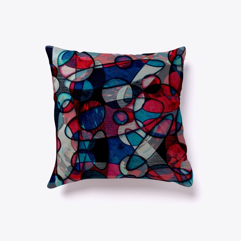 Abstract Circular Blue Texture Design 
