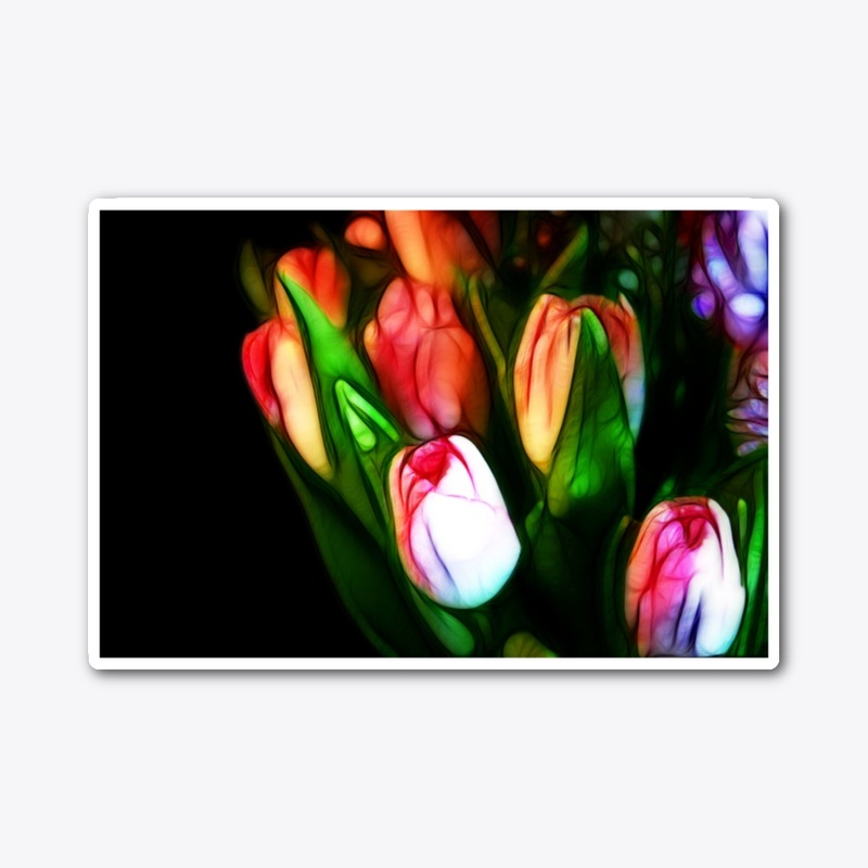 Abstract Pink Tulips