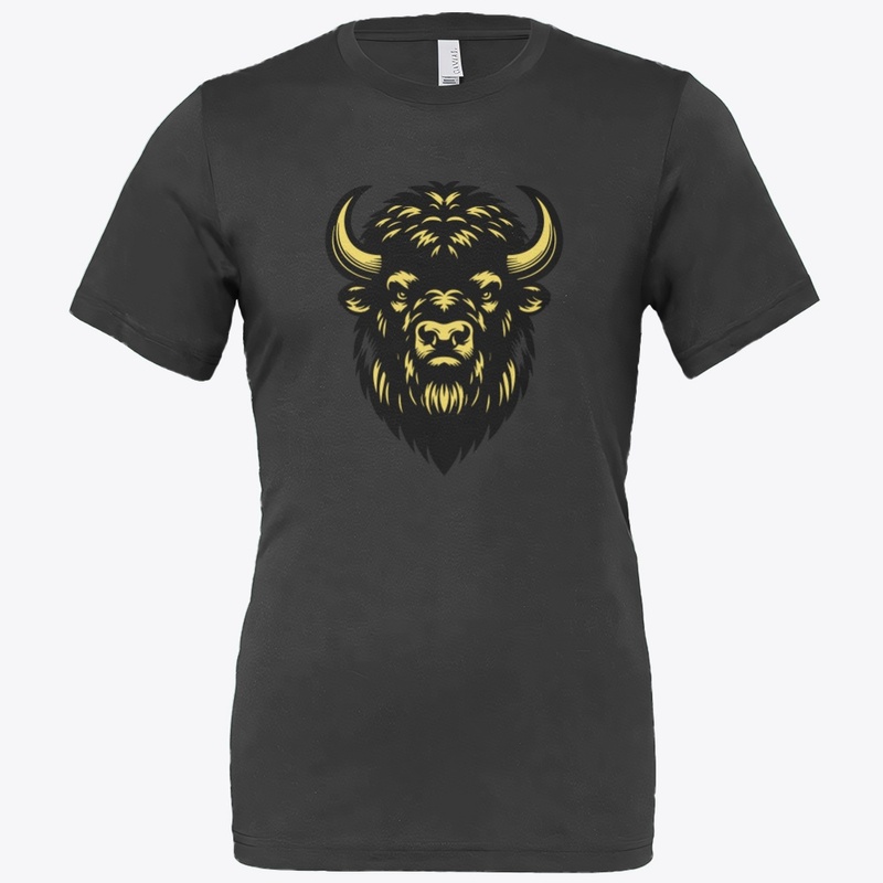 Angry Bison Head Design