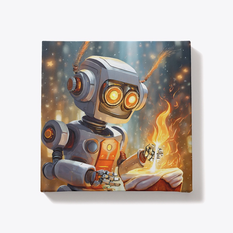 Robot heating a marshmallow