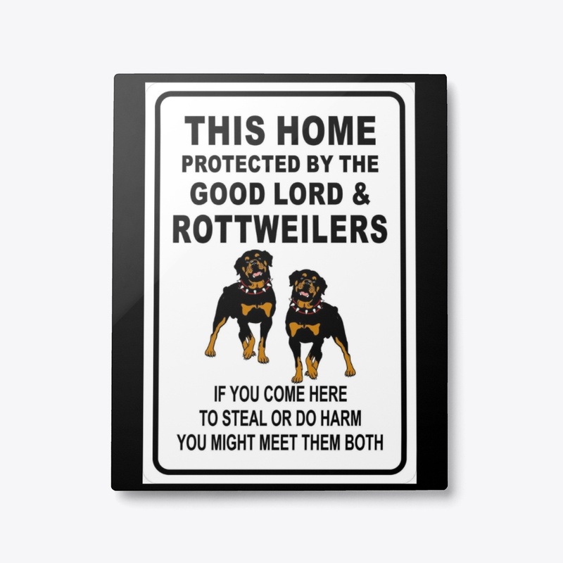 Rottweilers Warning Sign