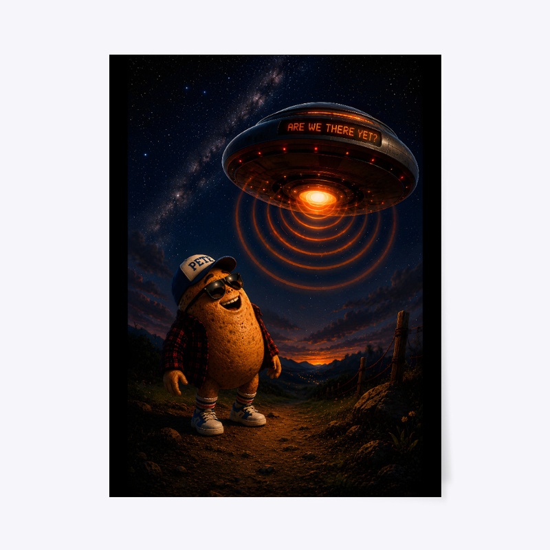 Pete the potato and a UFO