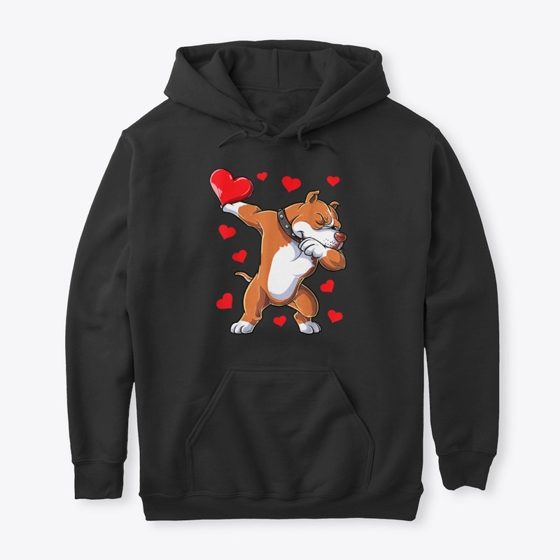 Dabbing Pit Bull Valentines Day