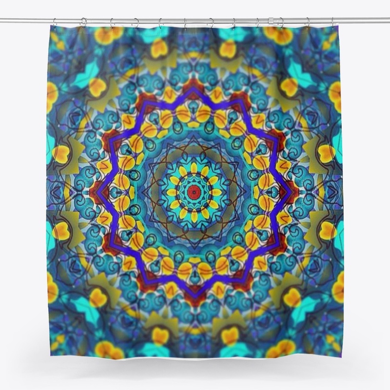 Blue Green Blur Kaleidoscope