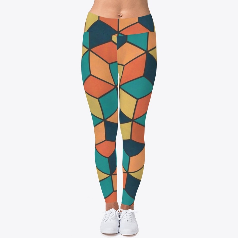 Colorful Cube Abstract Pattern Hexagons 