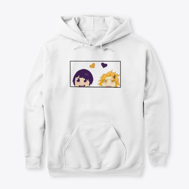 Purple girl and yellow boy chibi