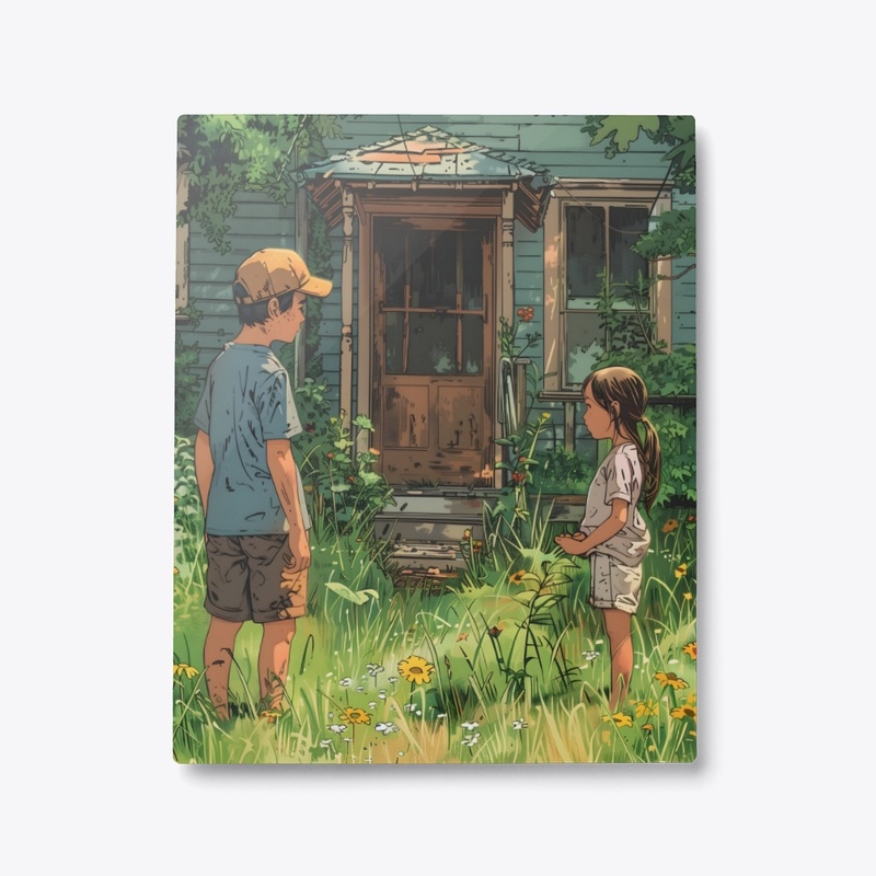 Metal Print Childish Curiosity