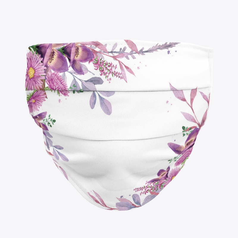 Flower Art-Grandma Tee face mask