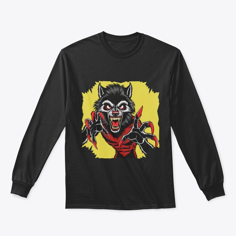 Vintage wolfman/werewolf halloween art