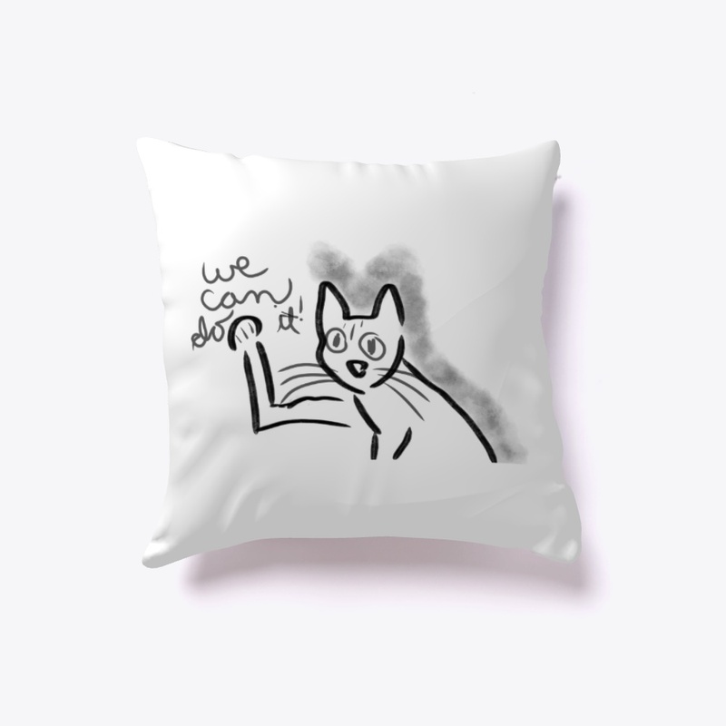 SMILEY CAT- RIVETER, WE CAN DO IT