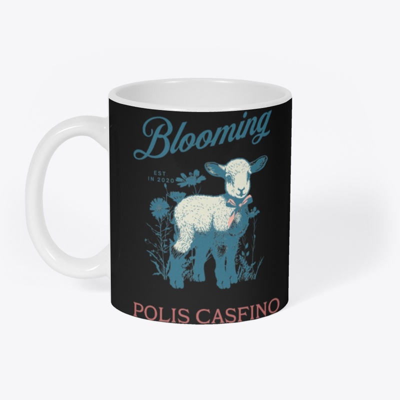 Adorable Sheep with Floral Design