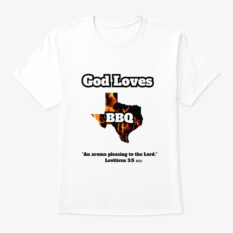 God Loves Texas BBQ with Bible verse