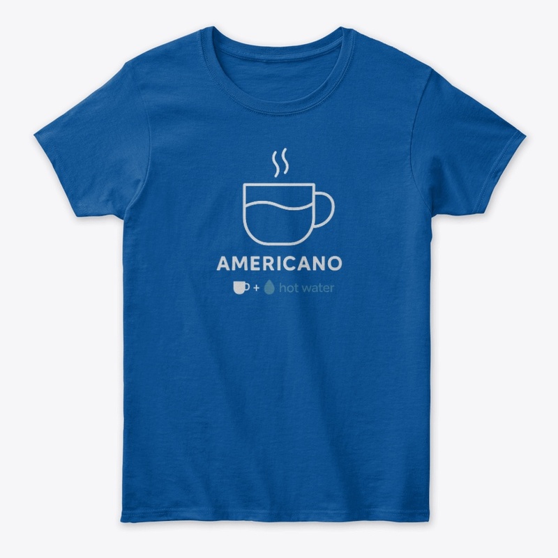 Americano Coffee Tee Design