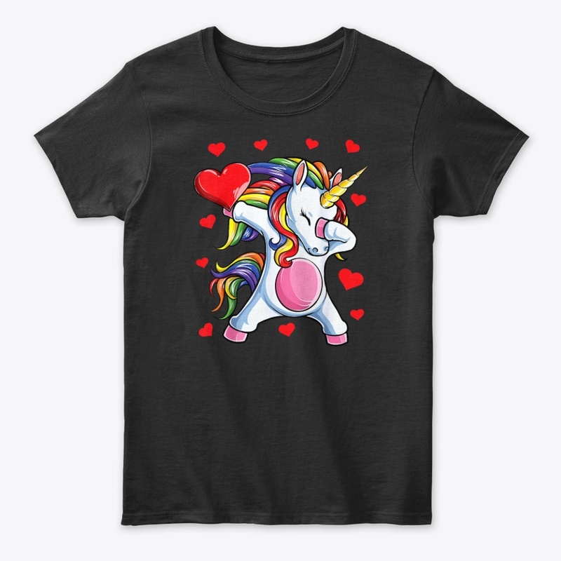 Dabbing Unicorn Valentines Day