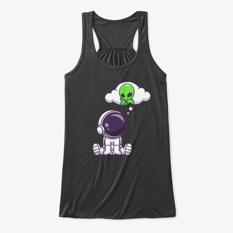 Funny Astronaut and alien