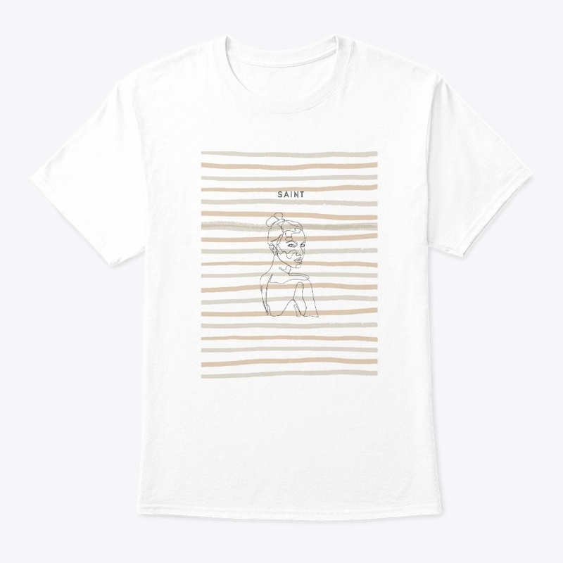 Tan/Brown Line Saint Art
