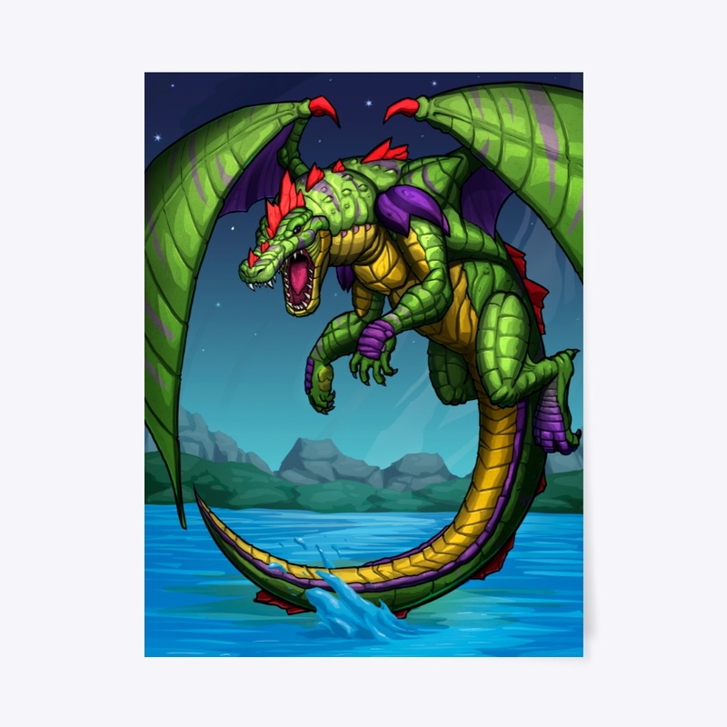 The Montorious Gator Dragon POSTER