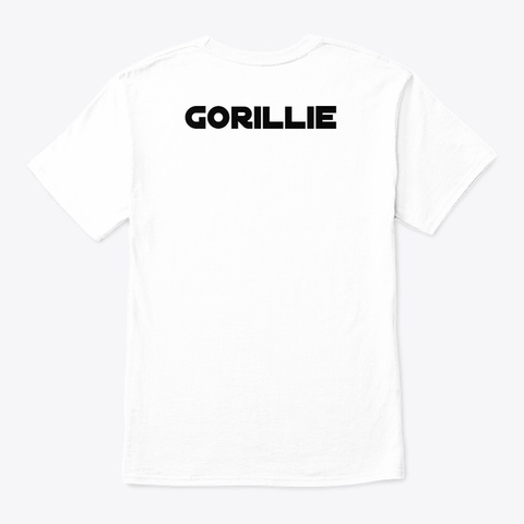 Ace Gorillie White Camiseta Back