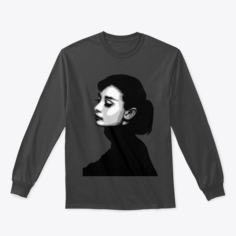 Aubrey Hepburn Black and White Portrait