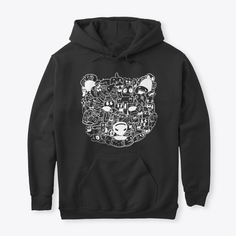 Bear with me: Bear doodle design Black