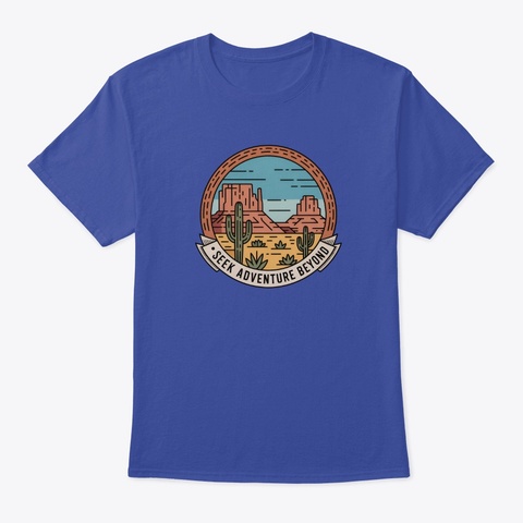 Seek Adventure Beyond Deep Royal Camiseta Front