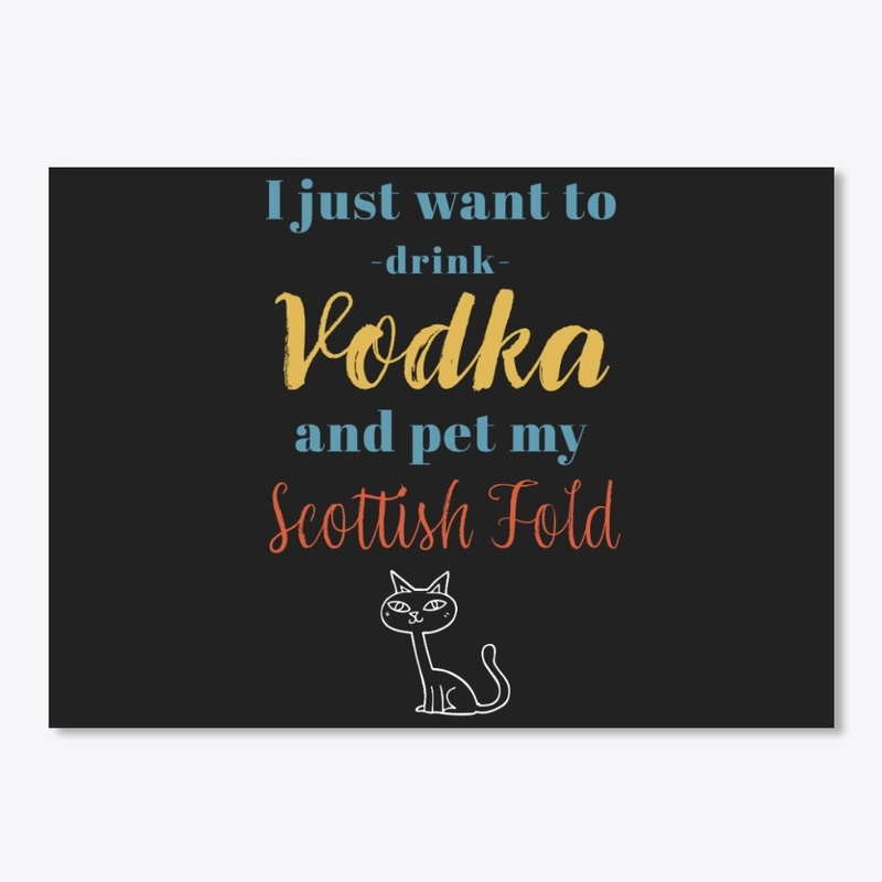 Drink Vodka Scottish Fold Cat
