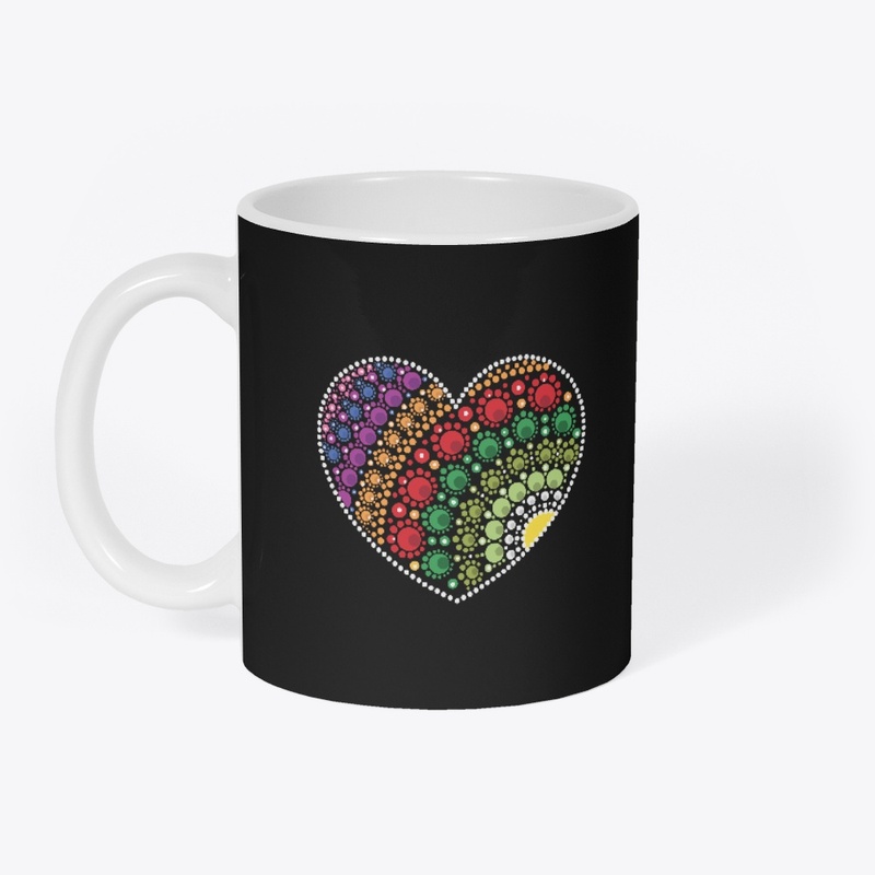 Heart Shape Dot Mandala T-Shirt