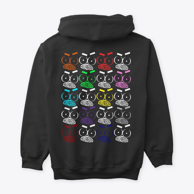 HELLFREEZER BACK & FRONT WHITE AND COLUR