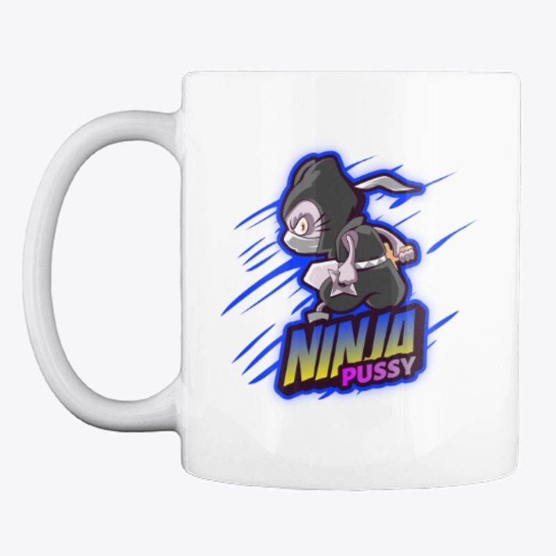 Cartoon logo design with ninja pussy