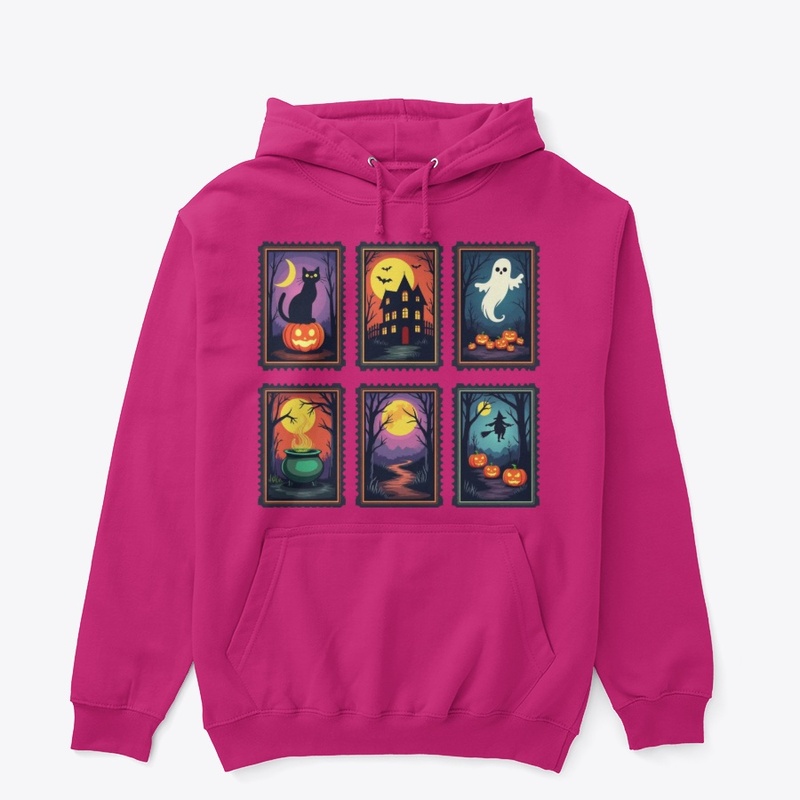 Spooky Stamps Retro Halloween Tee