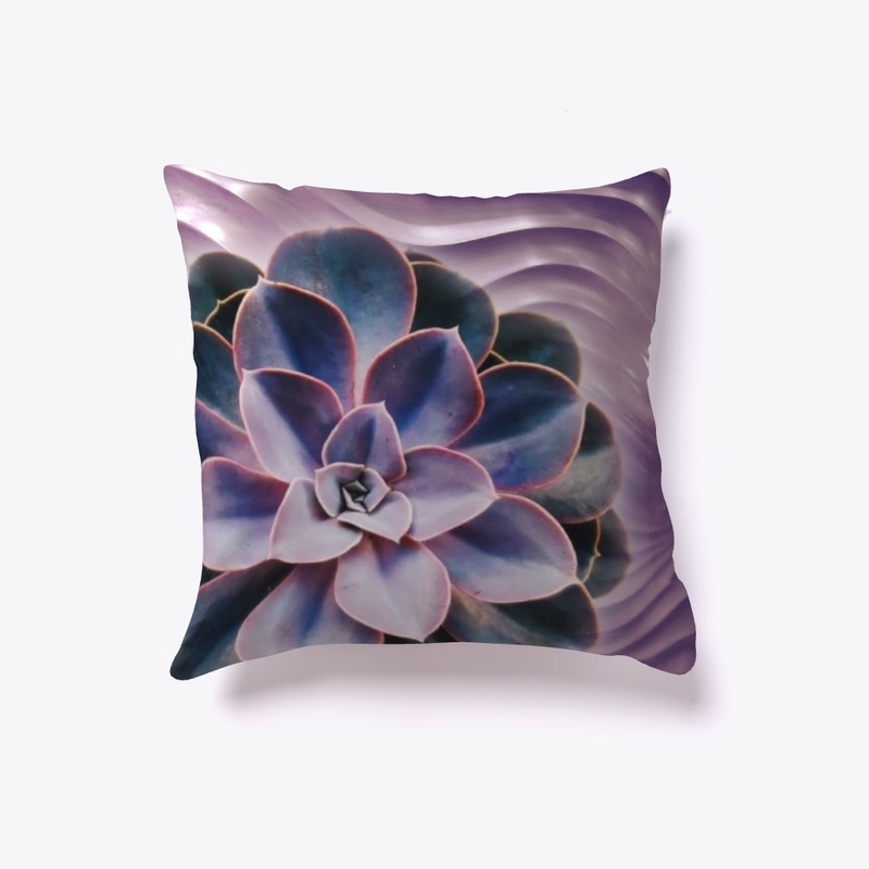 Violet Rose Wood Pillow