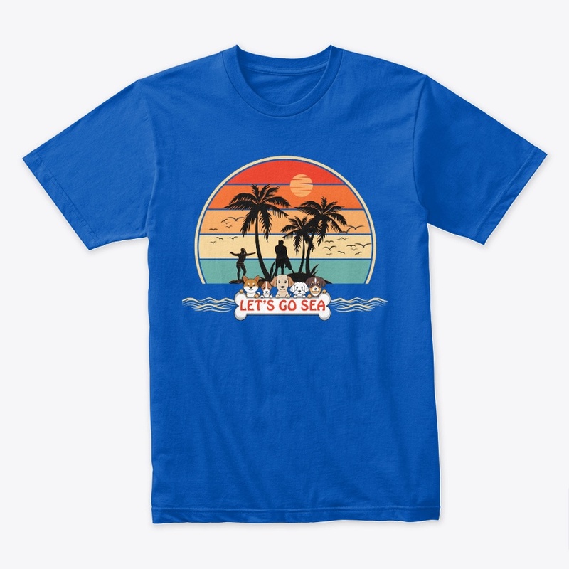 dog tshirt summer sea with dog tee