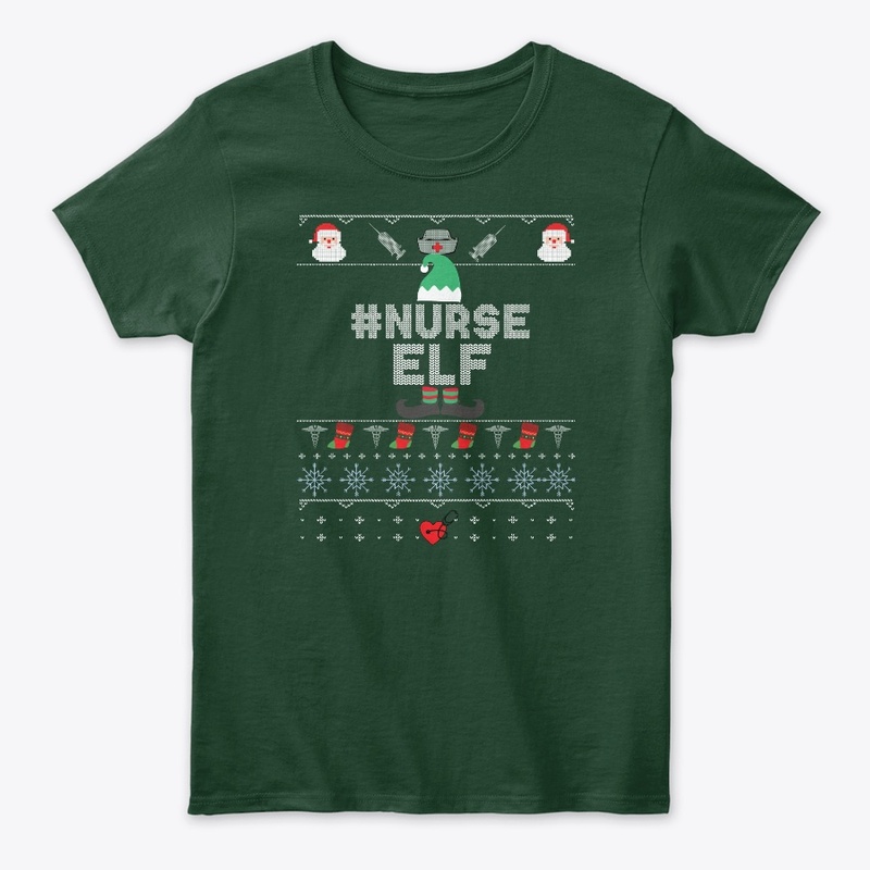 ELF Funny Nurse Ugly Christmas Sweater
