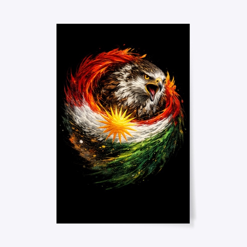 Kurdish Freedom Falcon Artistic Heritage