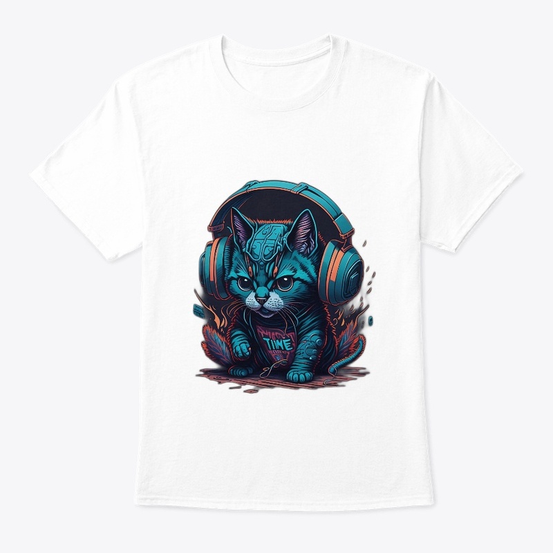 Cat with Music T-Shirt
