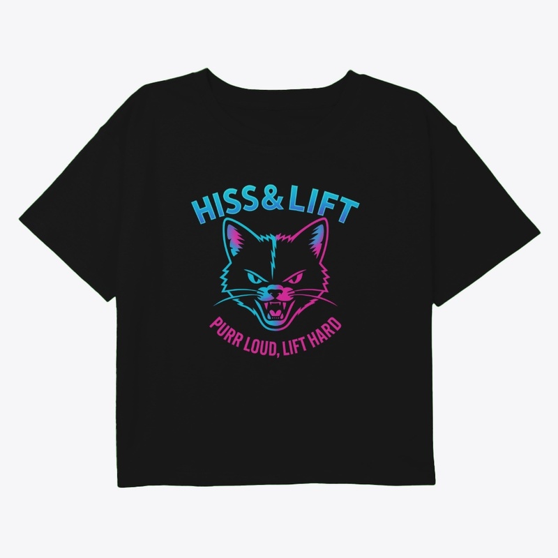 Hiss & Lift™ Gradient Neon Cat Logo