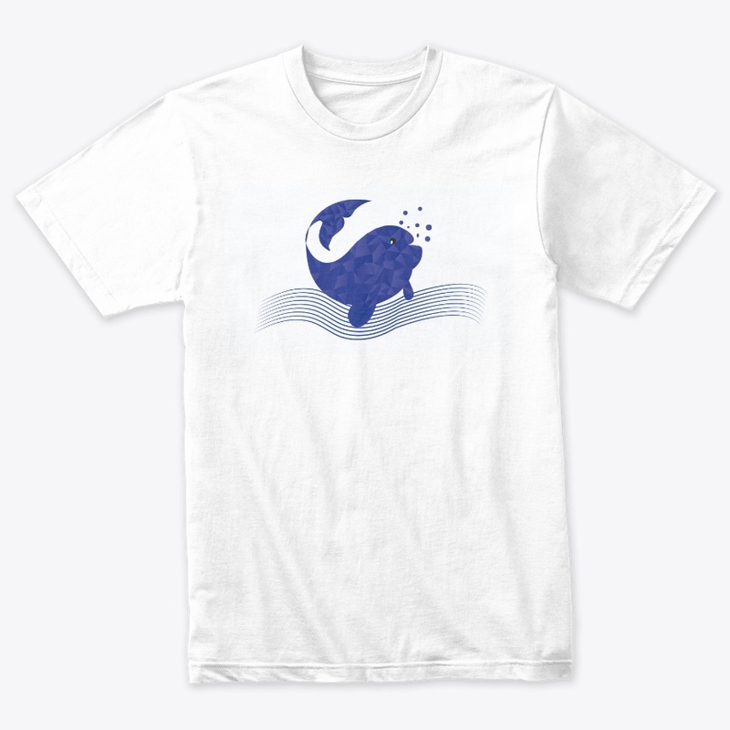 polygonal dolphin t -shirt