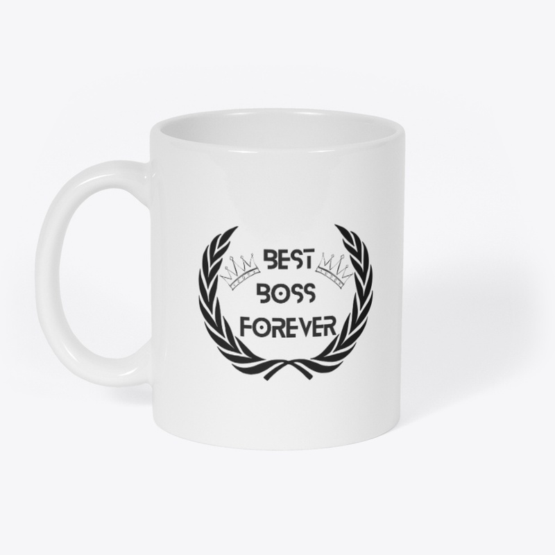 "Laurel Wreath Best Boss Forever" Mug