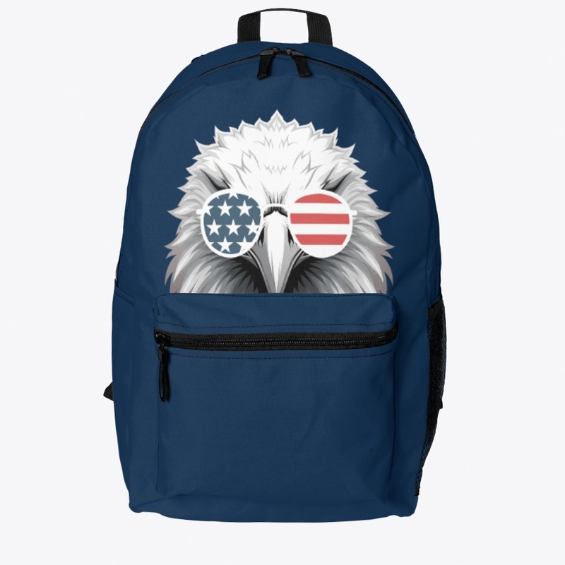 Eagle Art with American Flag Sunglasses