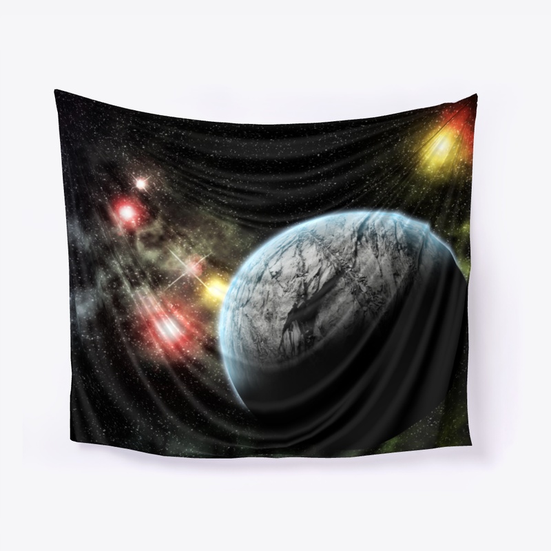 Universe space planet tapestry
