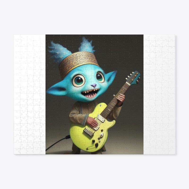 Really Cute Creature Jamming on Guitar