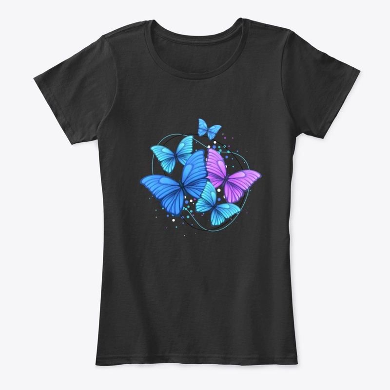 Women Comfort Tee ( premium Butterfly) 