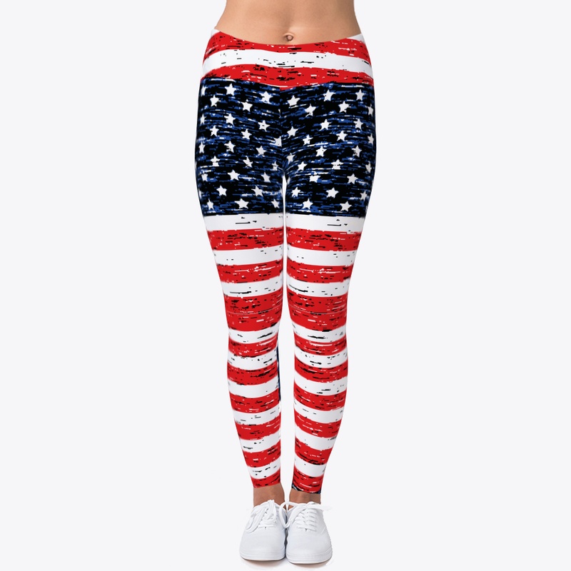 4th of July Flag Leggings