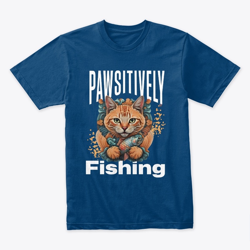 Pawsitively Fishing Designed men's tee