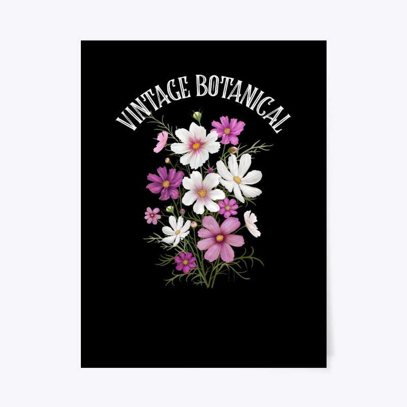Vintage Botanical Bouquet Flowers