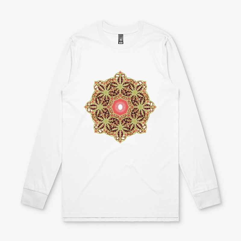 pink ornamental radial design