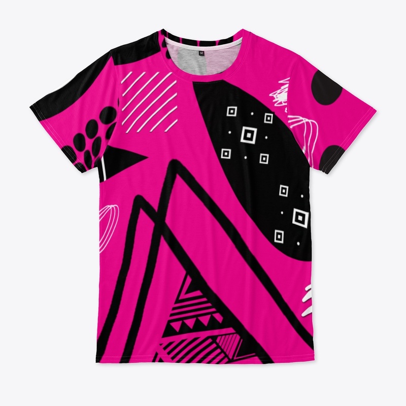 Pink Black Geometric Pattern