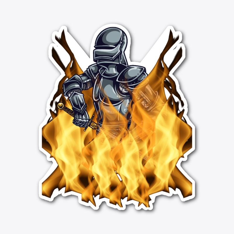 knight on fire